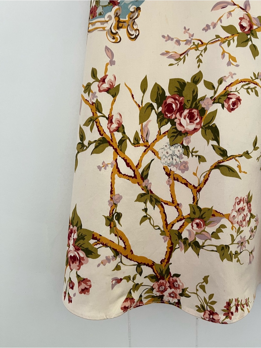Moda International Floral Print Strapless Midi Fit Flare Dress Sz 8 CottageCore - Picture 11 of 16